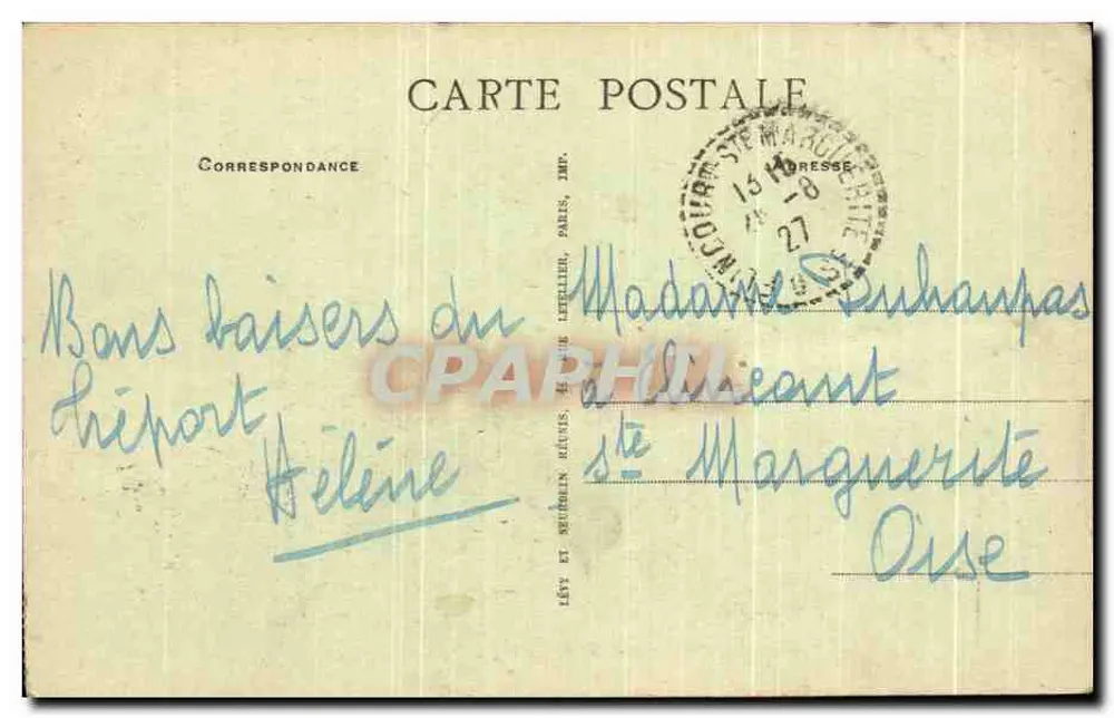 Le Tréport — Vue prise des Docks — Éditeur Lévy & Mouton, Imp. Paris, n° 118 - Verso