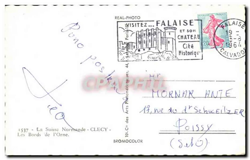 I bordi dell'Orne — Falaise e il suo castello — 1537 — Bromocolor - Verso