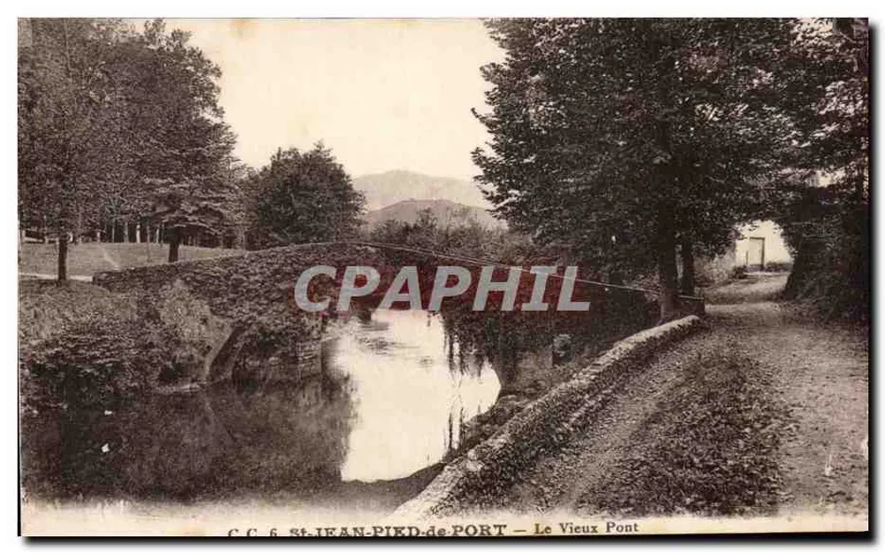 St-Jean-Pied-de-Port — Der Alte Brücke — Carrache, Ausgabe Pou - Vorderseite