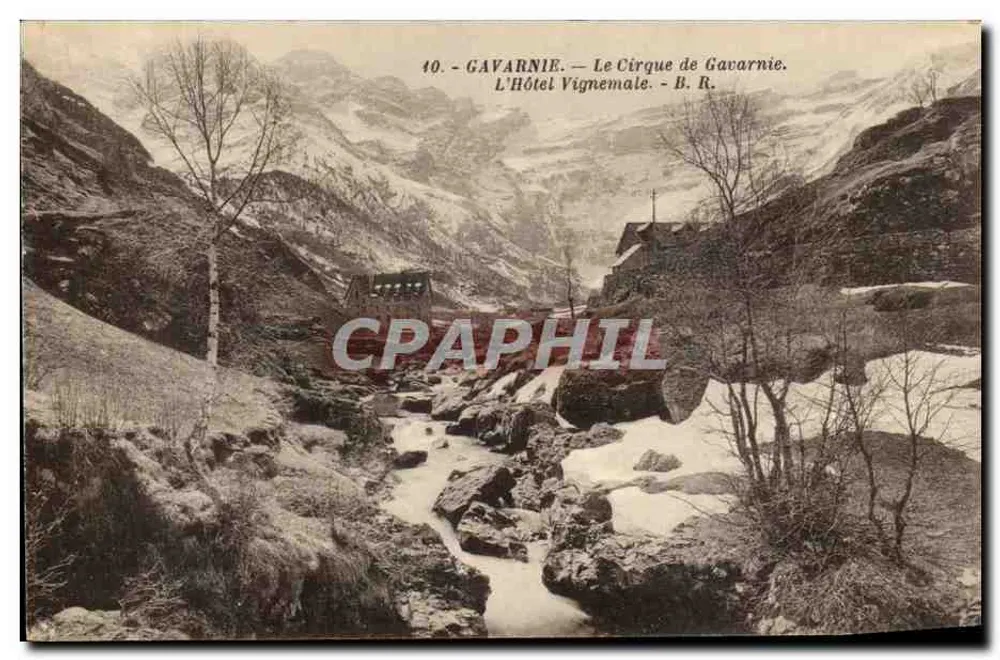 Gavarnie — Der Gavarnie-See — L'Hôtel Vignemale — B. R. — Nr. 40 - Vorderseite