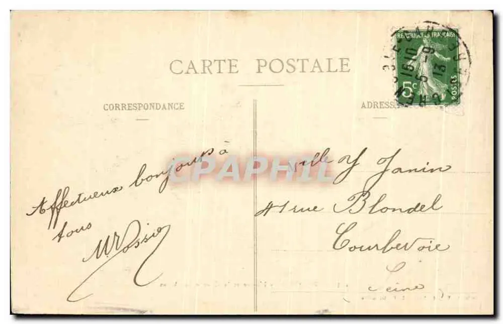 Grenoble — Die Isère und die Alpenkette — Cliché A. V., Sammlung L. P., Grenoble, n° 453 - Rückseite