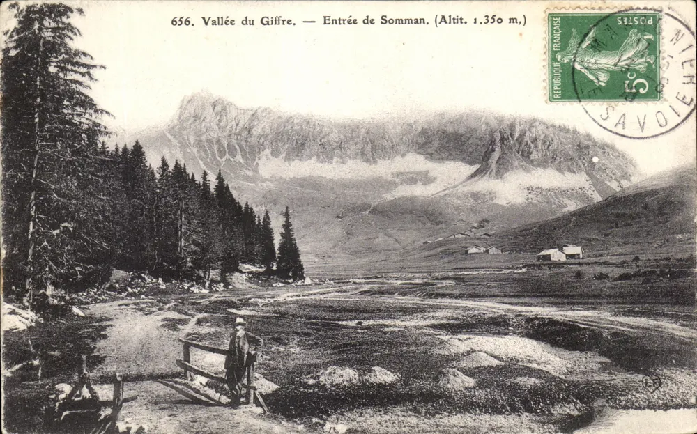 Vallée du Giffre — Entrée de Somman (Alt. 1.350 m) — Éditeur : République Française, n° 656 - Frente