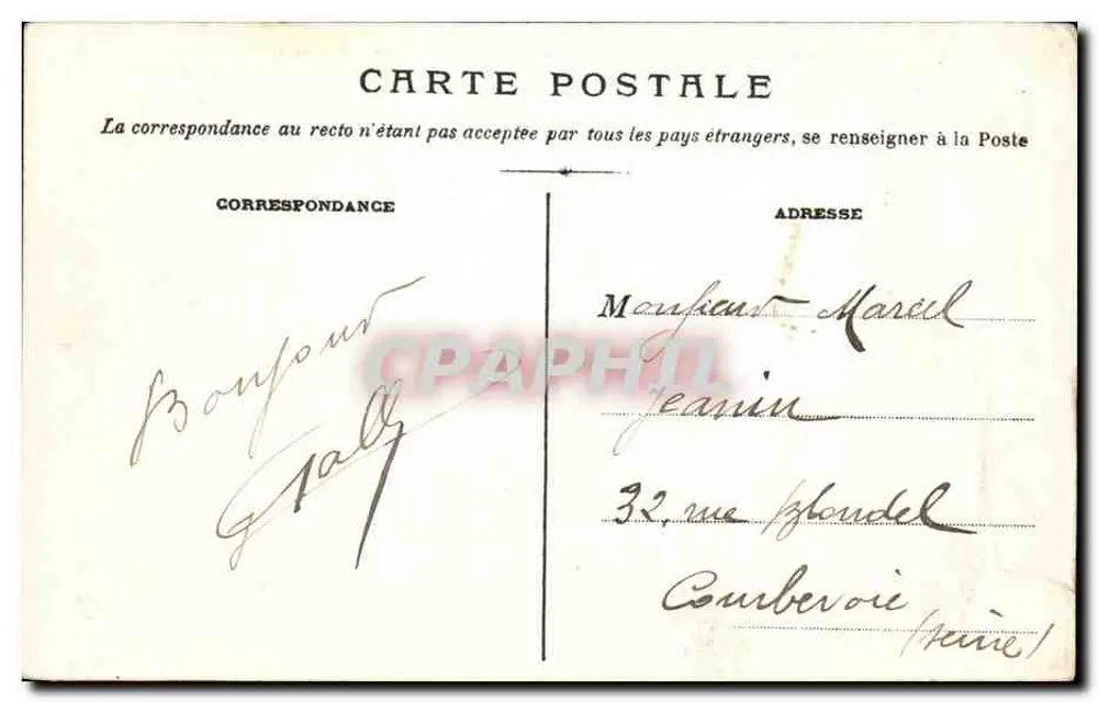 Vallée du Giffre — Entrée de Somman (Alt. 1.350 m) — Éditeur : République Française, n° 656 - Verso