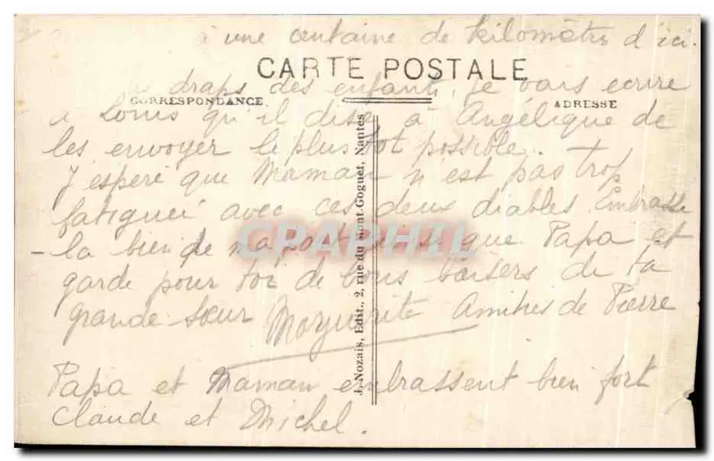 St-JEAN-de-MONTS (Vendée) — Allgemeiner Blick aus dem Wald — Verlag J. Nozais, Nr. 99 - Rückseite