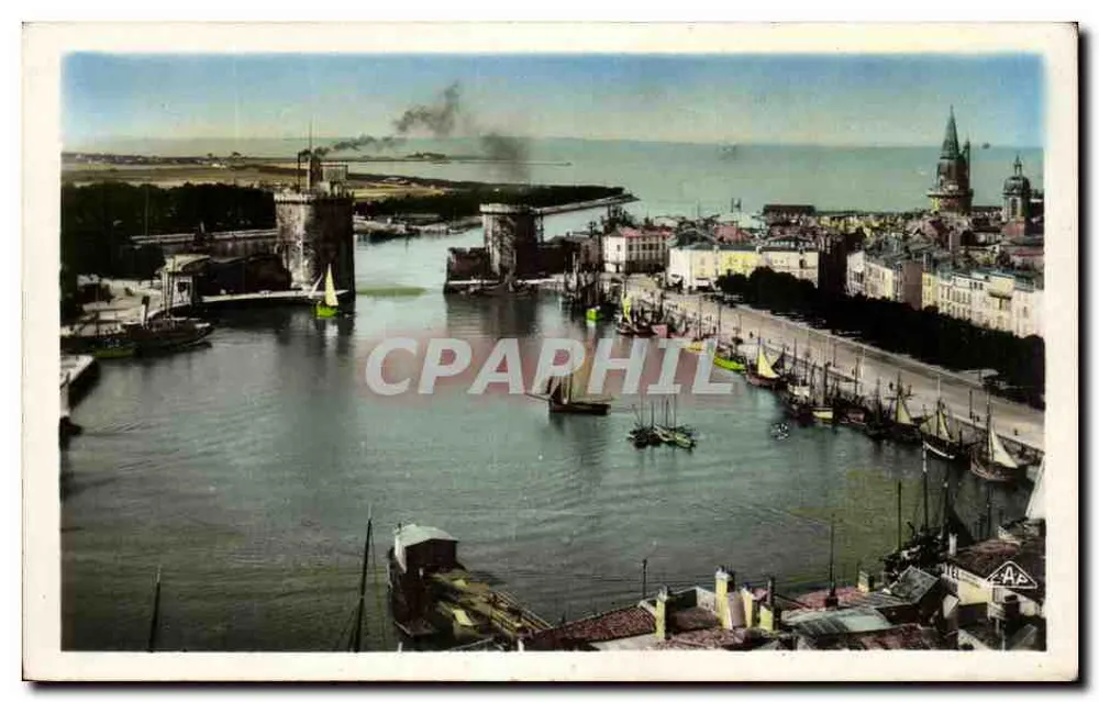 La Rochelle — Panoramablick auf den Hafen — G.A.P. Paris - Vorderseite
