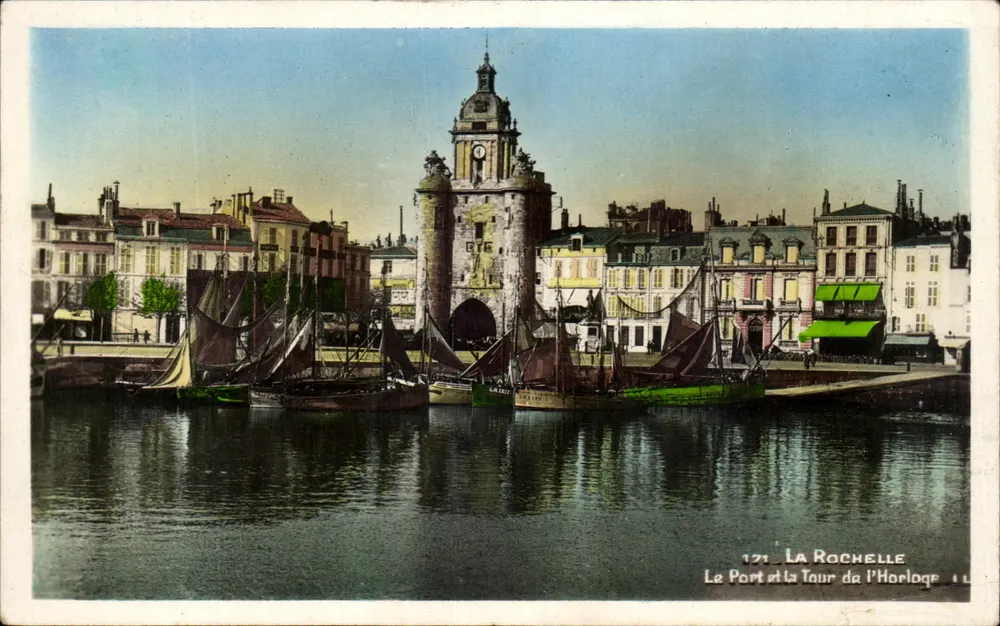 La Rochelle — Der Hafen und die Uhrturm —Paris - Vorderseite