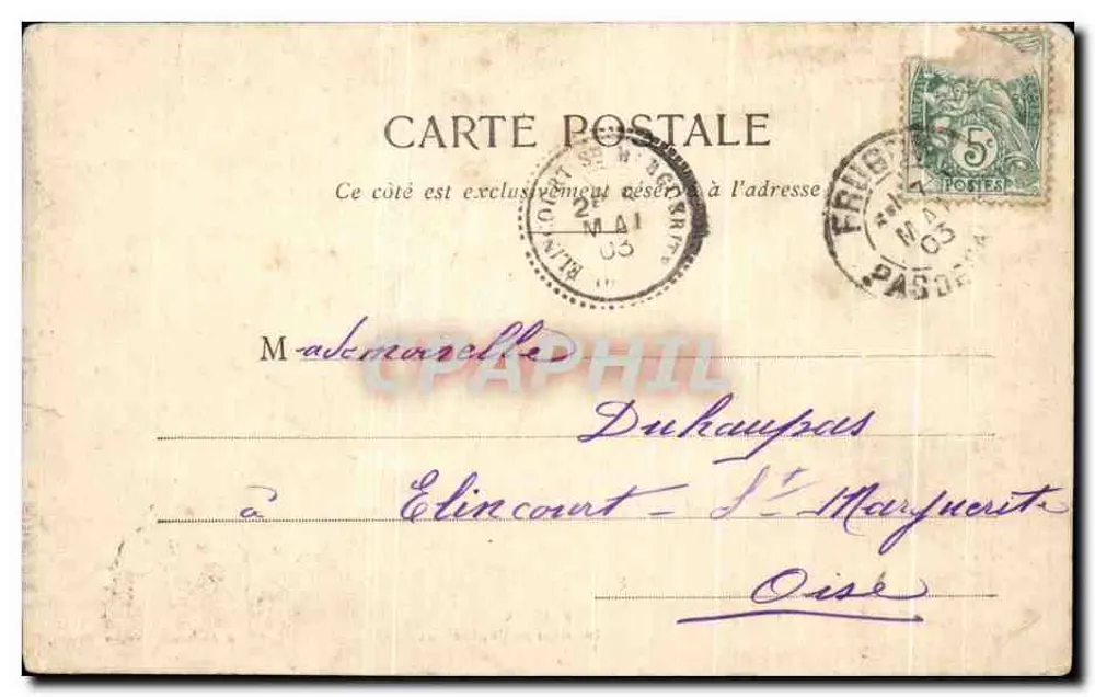 Fruges — Intérieur de l'Église — H. Landouzy, photog., Fruges - Verso