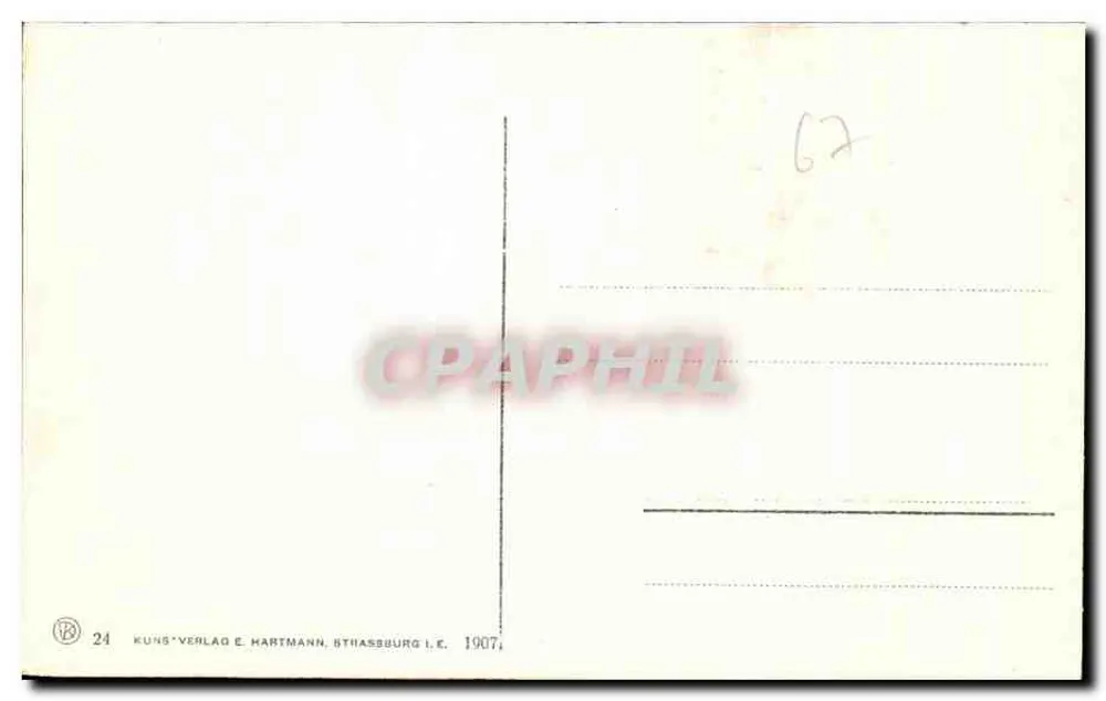 Strasbourg I. E. — Ansicht von Goldgiessen durch das Spitaltor — Kunstverlag E. Hartmann - Rückseite