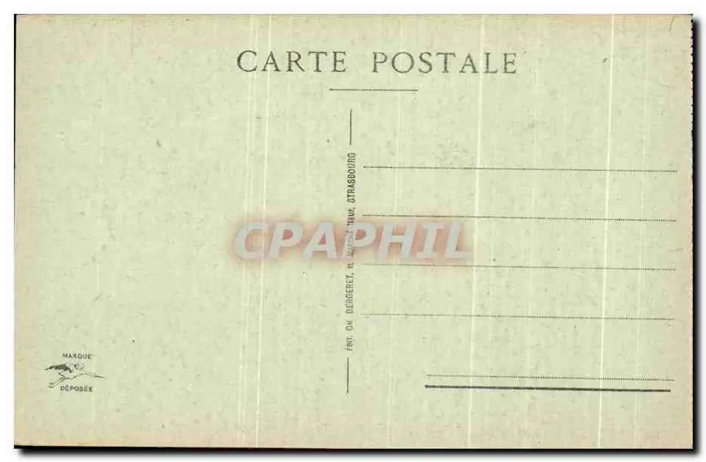 Obernai - Velha Casa — pátio interno com varanda e criança — editor Oh Bergeret, Strasbourg, n°11 - Verso
