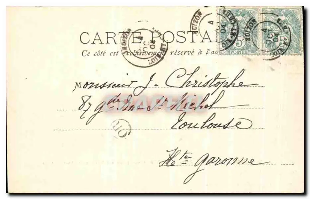 Grenoble und die Alpenkette — Nachtleuchteffekt, Aufnahme um 23 Uhr — Papeterie des Alpes Eug. Robert Grenoble - Rückseite