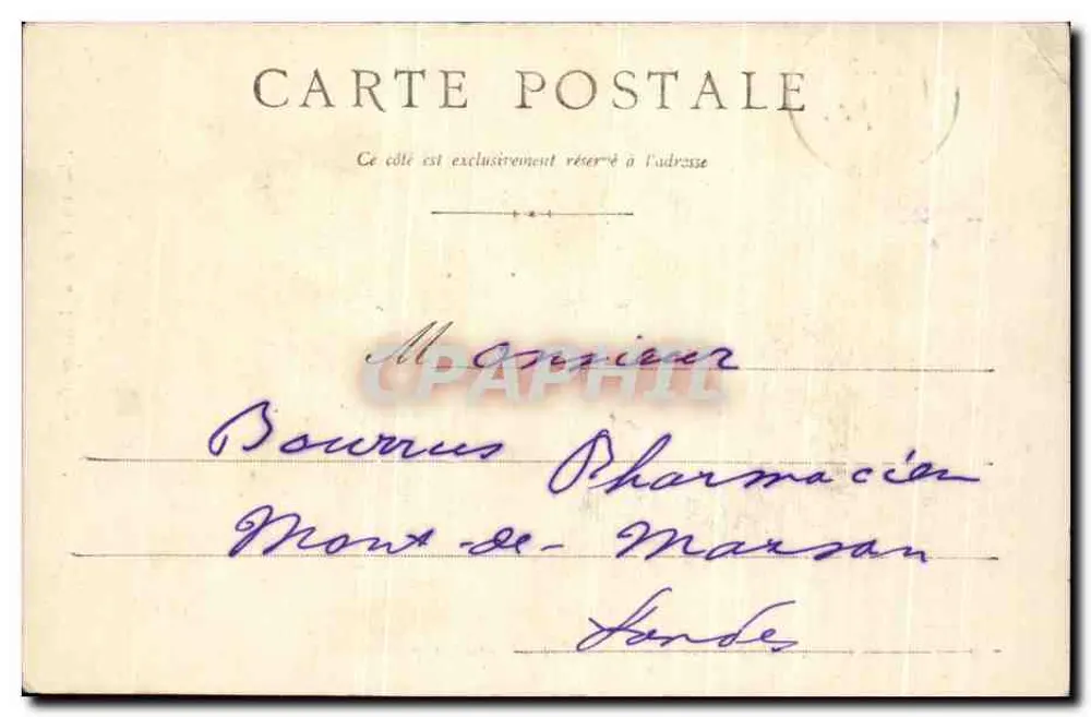 Barbotan — Établissement des Boues et d'hydrothérapie — N. 3 — Imprimé sur la carte - Rückseite