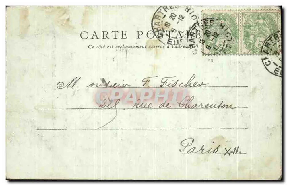 Chartres — Escalera de la Reina Berthe del siglo XVI — Ed. Laussedat, Châteaudun - Reverso