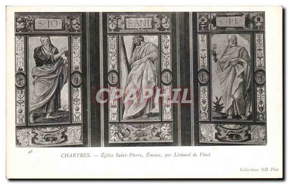 Chartres — Kirche Saint-Pierre, Emaille, von Leonardo da Vinci — Collections ND Phot - Vorderseite