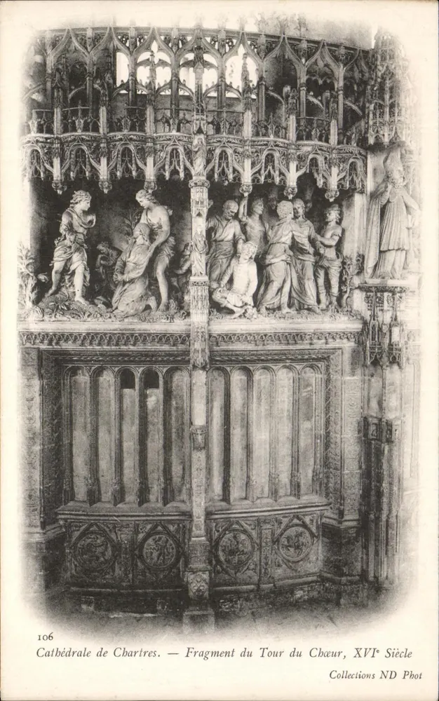 Kathedrale von Chartres — Fragment des Chor-Rundgangs, 16. Jahrhundert — Collections ND Phot - Vorderseite