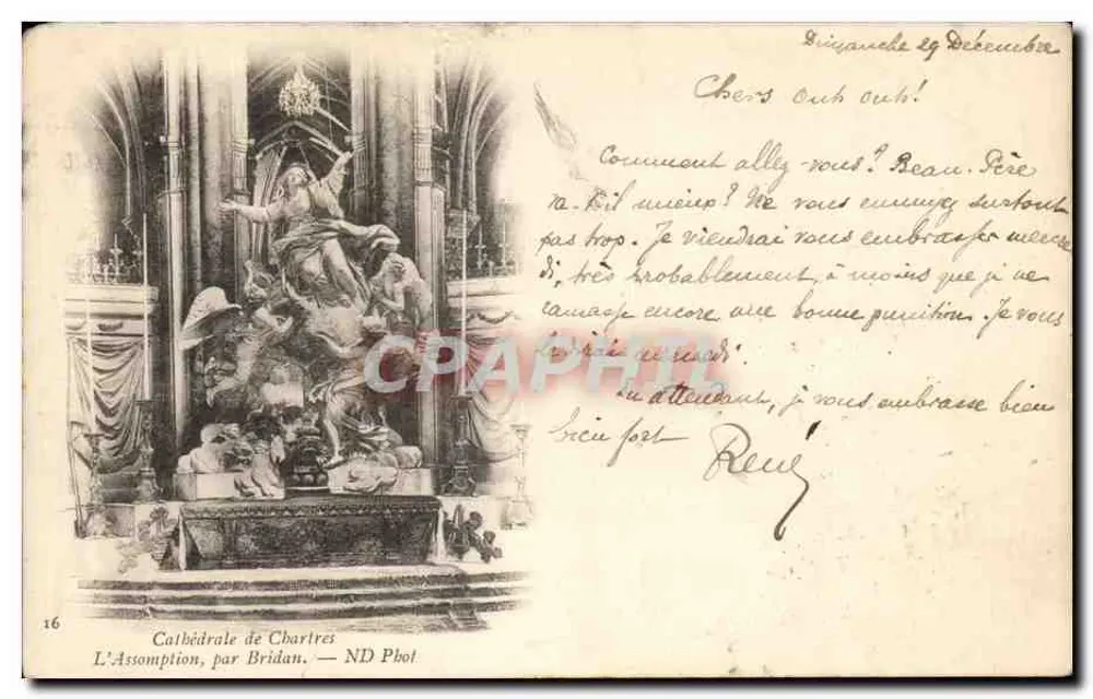 Katedra Chartres — Wniebowzięcie, autor Bridan — ND Phol - Awers