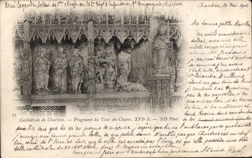 Kathedrale von Chartres — Fragment des Chorums, 16. Jh. — ND Phot - Vorderseite