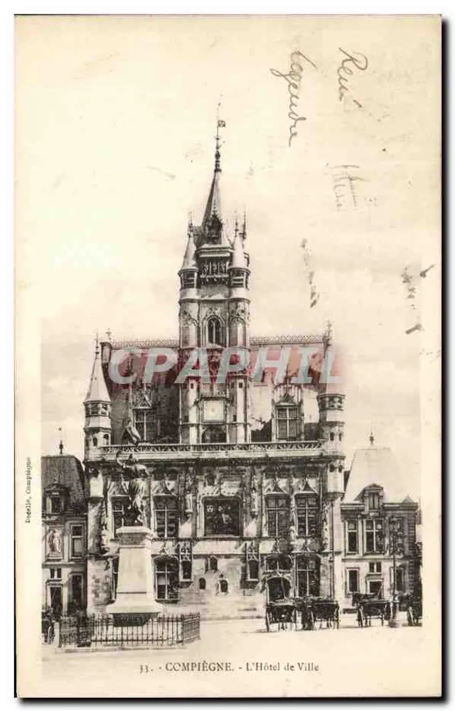 Compiegne - L'Hôtel de Ville — éditeur Imp. L. Compiegne, n° 33 - Frente
