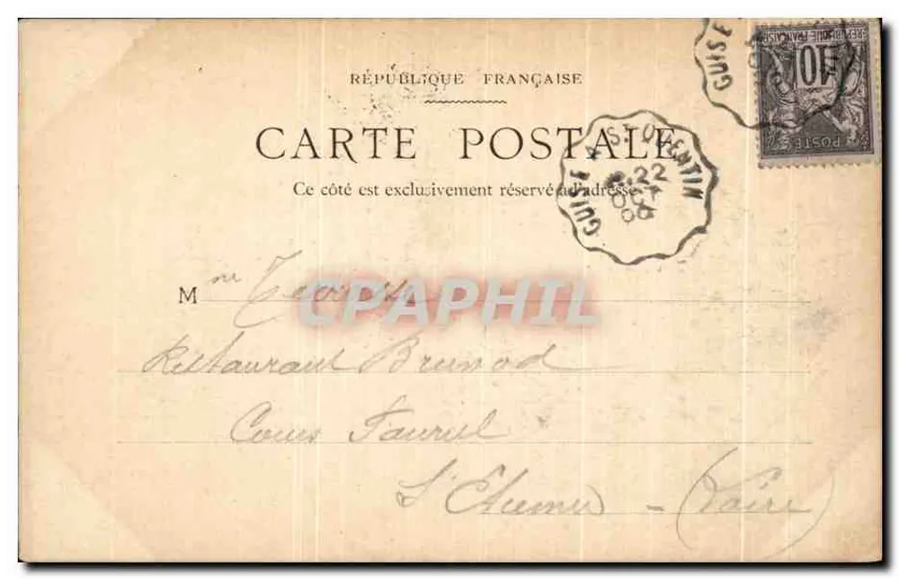 Reims — A Catedral do lado Sul — PRODUIT PAR Poulain-Bauret, Reims - Verso