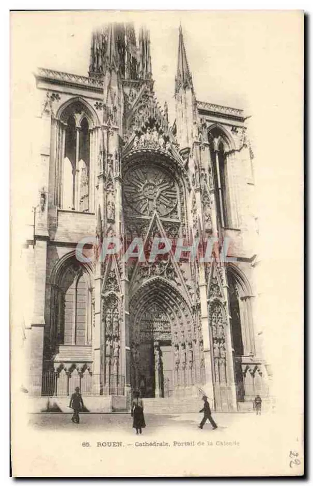 Rouen — Kathedrale, Portal der Calende — Verlag unbekannt, n° 85 - Vorderseite