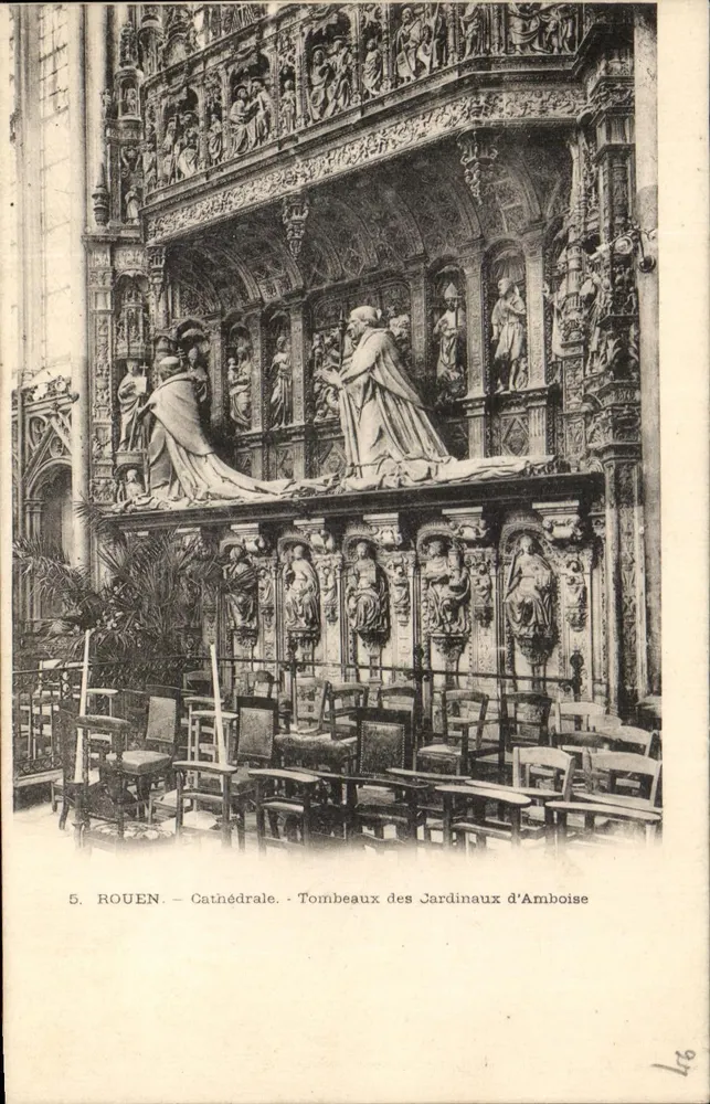 Rouen — Kathedrale — Grabmale der Jardinaux d'Amboise — unbekannter Verlag, Nr. 5 - Vorderseite