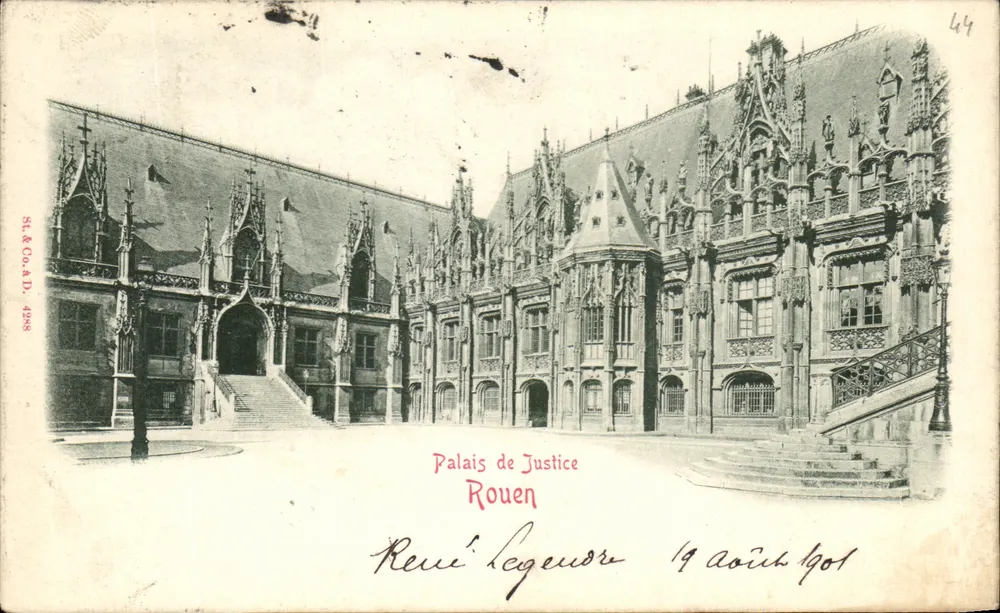 Pałac Sądownictwa w Rouen — widok z wnętrza — ST. & COAD. n° 4359 - Awers