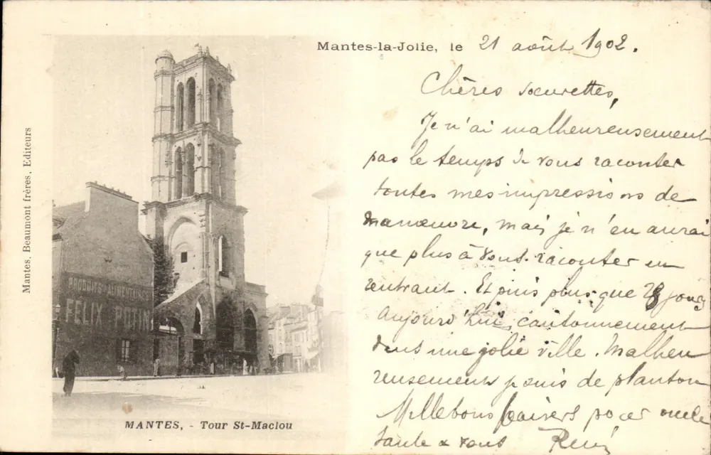 Mantes-la-Jolie — Turm Saint-Maclou — Brüder Beaumont, Verleger - Vorderseite