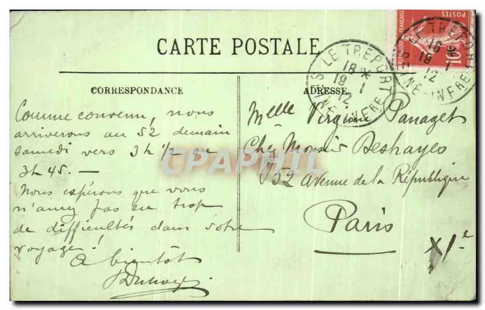 O Farol em um Dia de Tempestade — LL. — n° 4039 - Verso