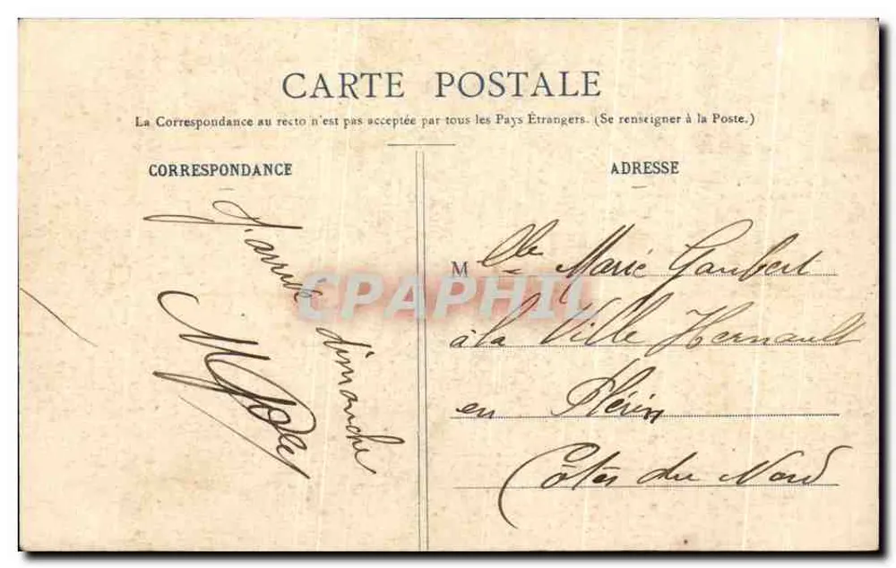 Jeune couple dans un bois — scène de romance — Phototype A. Berneret & Cie, Nancy, n°4 - Verso