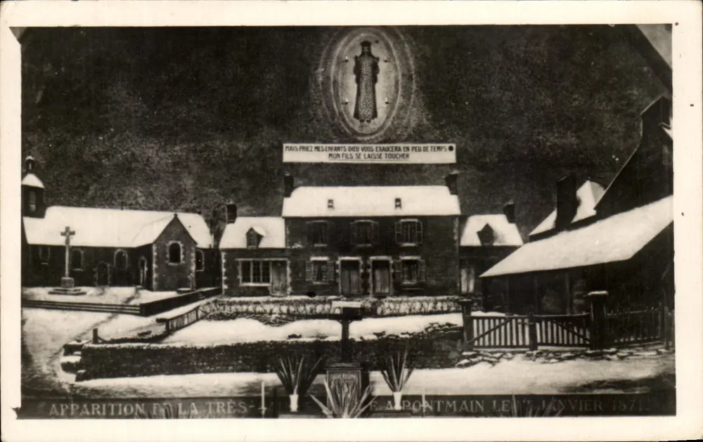 Apparition de la Très Sainte Vierge — Pontmain — éditeur Kuk - Frente