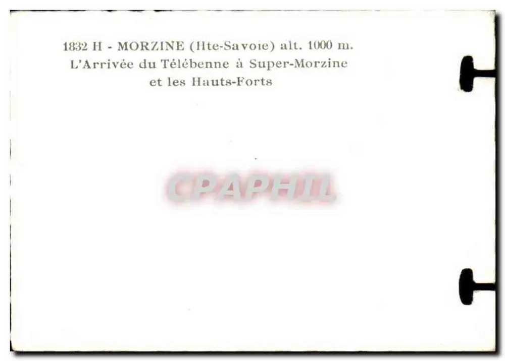 Ankunft des Télébenne in Super-Morzine — Morzine (Haute-Savoie) alt. 1000 m. - Rückseite