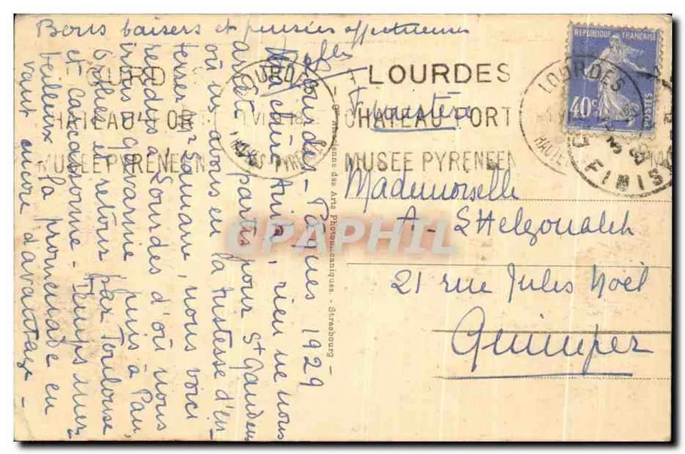 Lourdes — La Grotte et la Basilique — éditeur Lourdes, n° 27 - Verso