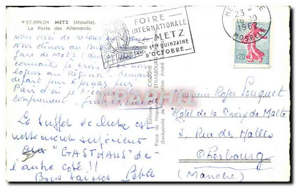 La Porte des Allemands — Metz — Éditions de Haguenau, n°57.999.04 - Rückseite
