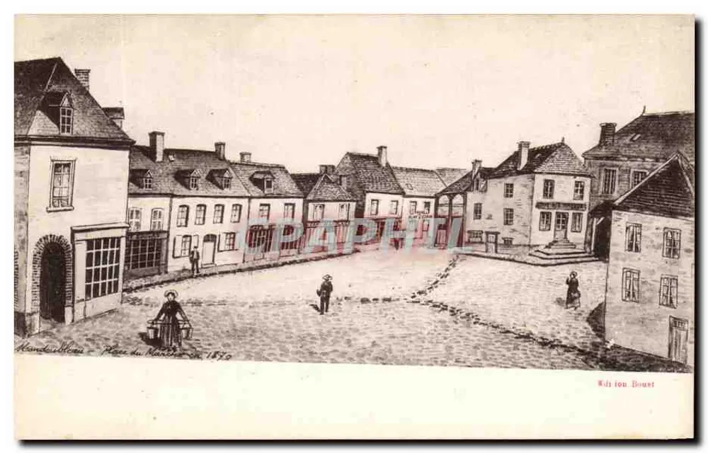 Harcourt - Praça do Mercado — vista de 1872 — Edição Edi tou Bouet - Frente