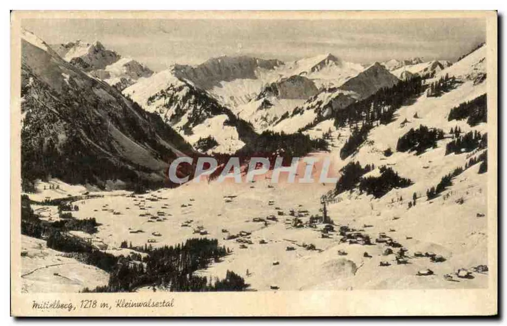मिटिएलबॉग, 1218 मीटर, क्लीनवाल्सर घाटी — शीतल व्यापक दृश्य — जेब्र. मेट्ज़, ट्यूबिंगेन, संख्या 171 N 76 SA - आगे