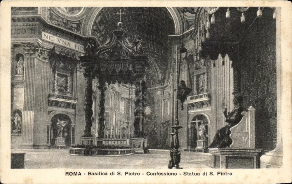 Rom - Basilika von S. Peter - Konfession - Statue von S. Peter - Vorderseite