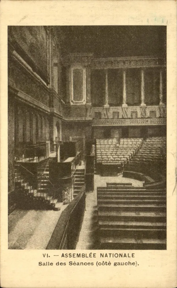 Assemblée nacional — Sala das Sessões (lado esquerdo) — VI — edição inédita - Frente