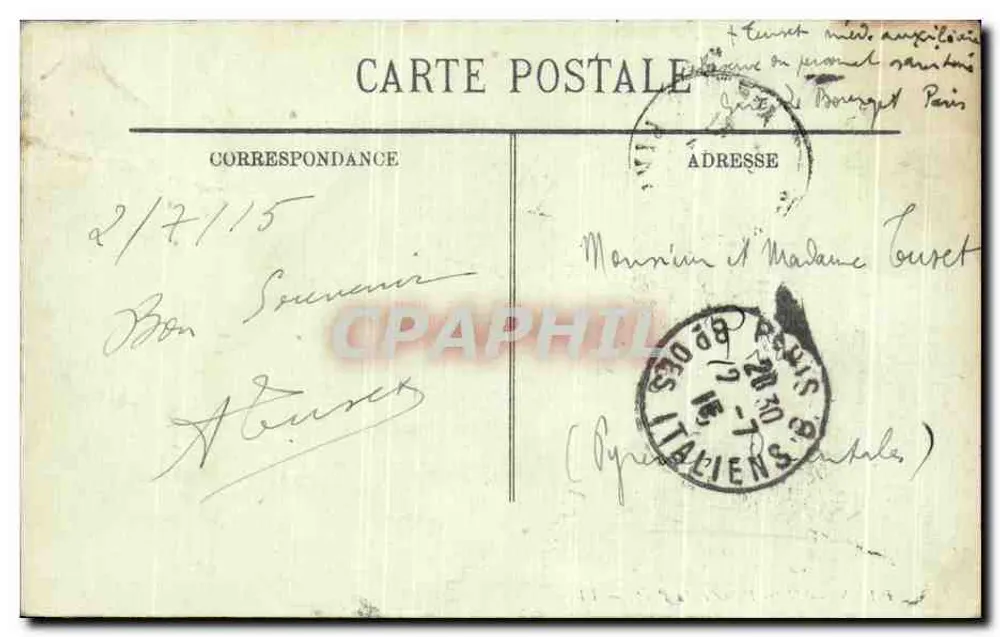Paris — Notre-Dame et le Pont — LL. — N° 128 - Verso