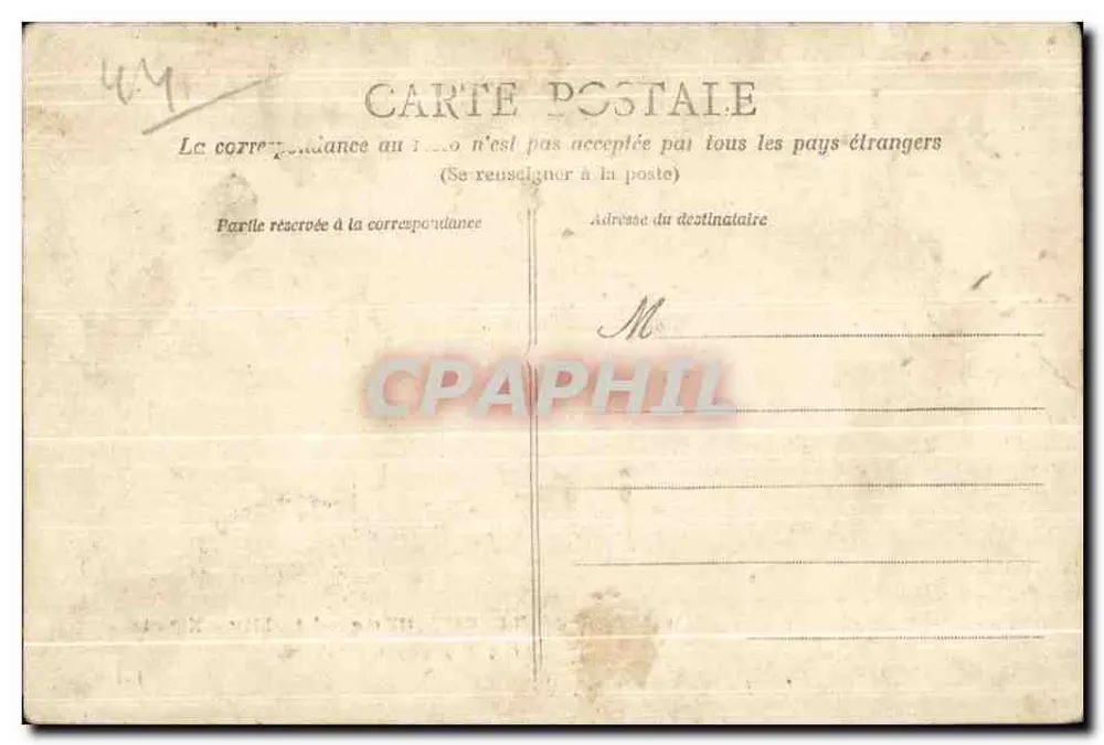 Castelo de La Brétesche (Loire-Inf.) — Facha principal sobre o lago — Héloïse Dugas et Cie, Nantes, n° I.1218 - Verso