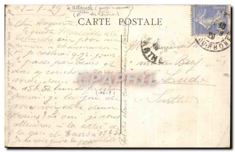 Marselha — N.-D. da Garde e o Castelo de If — editor Phocéa - Verso