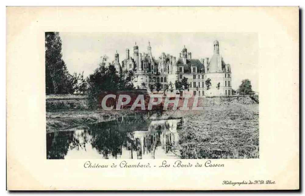 Castillo de Chambord — Los Límites del Cosson — Heliotipia de N.D. Fot. - Anverso