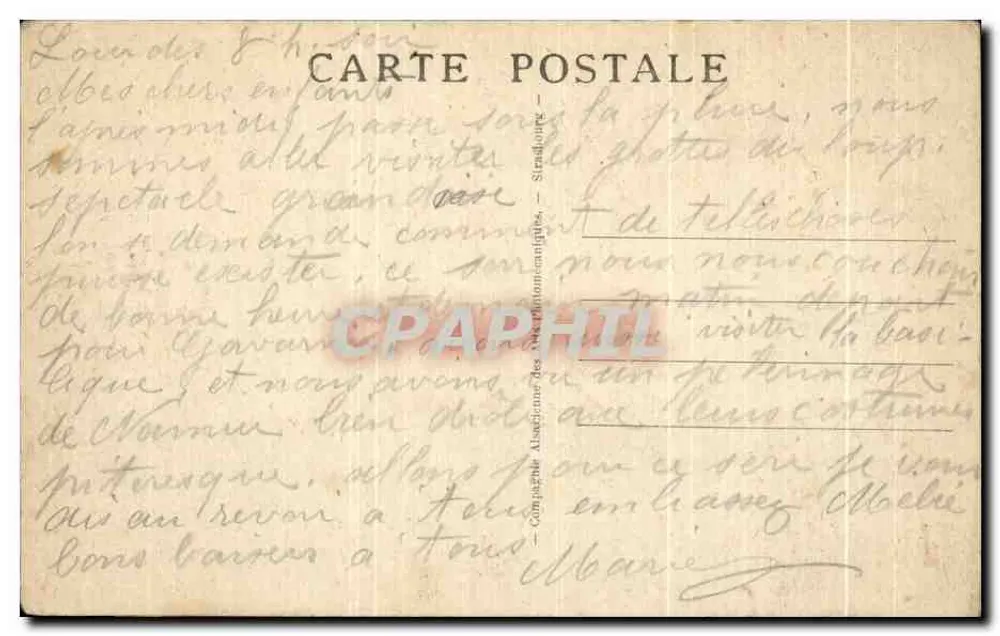 Lourdes - As Piscinas e o Rio Gave — Compagnie Anonyme des Établissements Cafés - Verso
