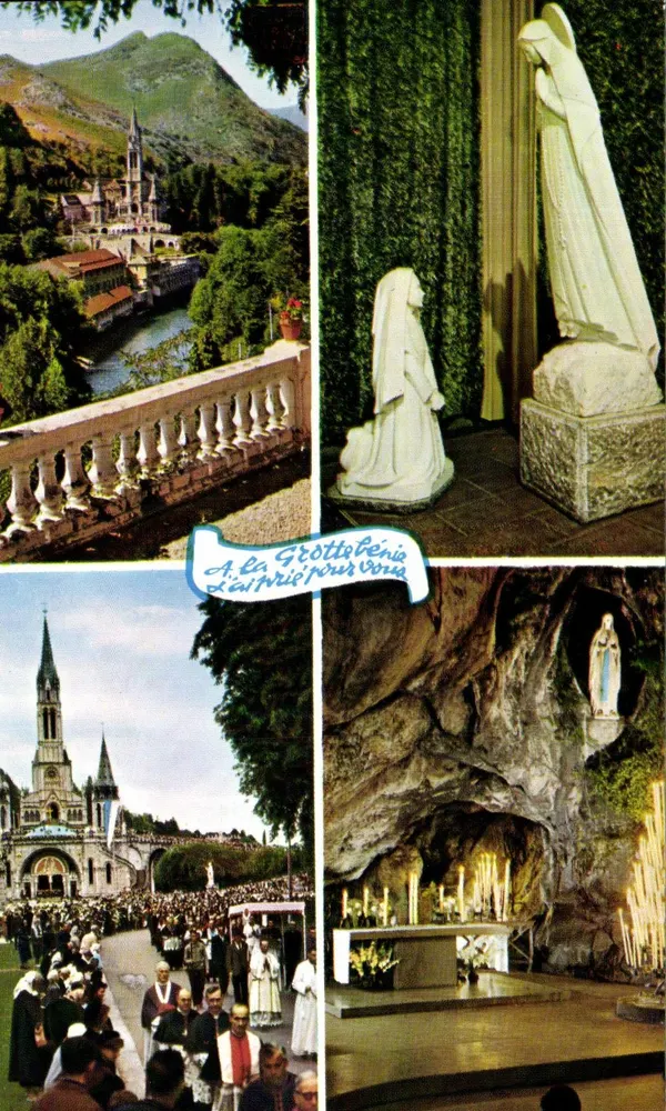 A Gruta de Lourdes — Aparição da Nossa Senhora — Ed. A. Doucet - Frente