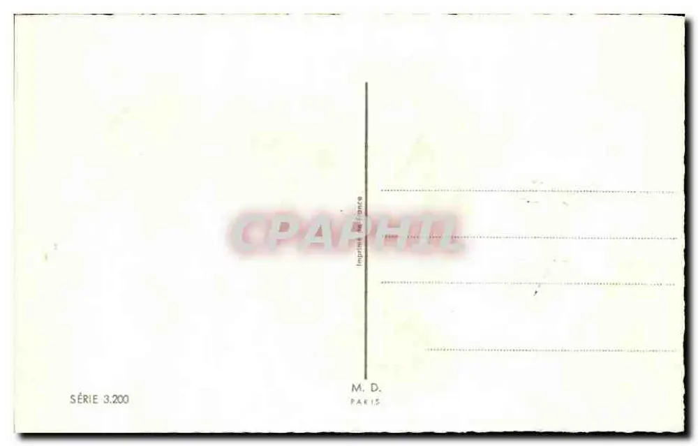Kinder mit Blumensträußen — Frohe Geburtstagskarte — M. D. Paris, Serie 3.200 - Rückseite