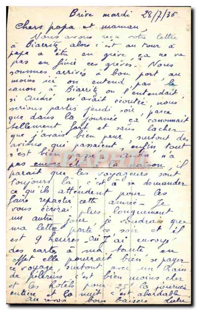 Aubazine — Sprung der Bergère und Wasserfall Coyroux — Corrèze - Rückseite