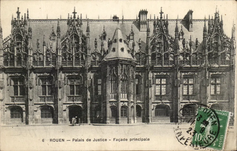 ROUEN — Palais de Justice — Façade principale — Éditeur non identifié, n° de série 6 - Frente
