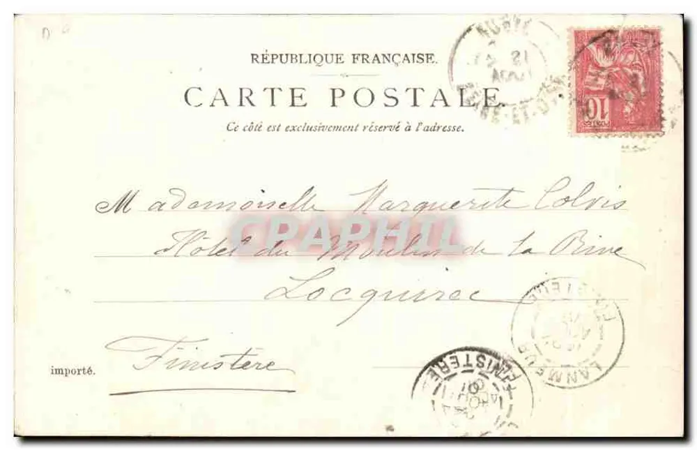La Malmaison — Le Château, la Chapelle et le Cèdre, ancienne résidence de l'Empereur Napoléon Ier et de l'Impératrice Joséphine — Éditeur P. S. & D. Erika 63 - Rückseite