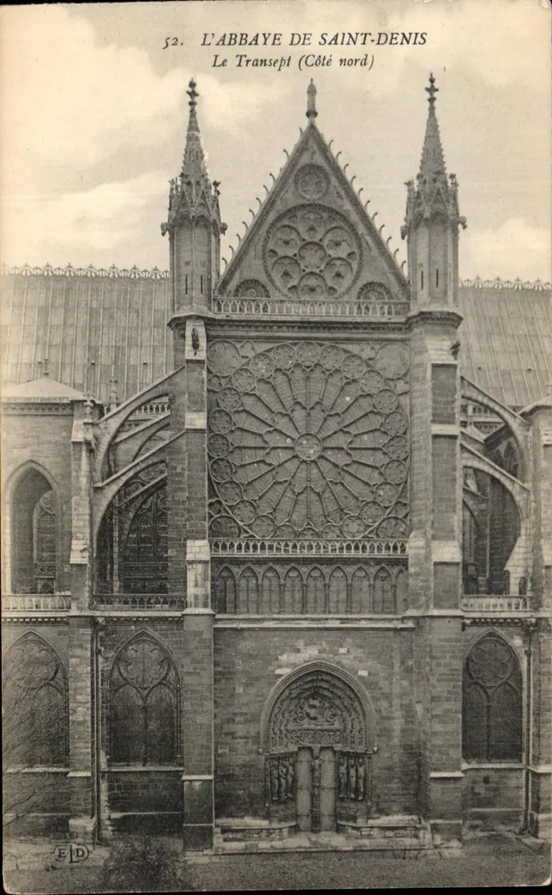 A ABADIA DE SÃO DÊNIS — O Transepto (Lado norte) — E.P.D. n°52 - Frente