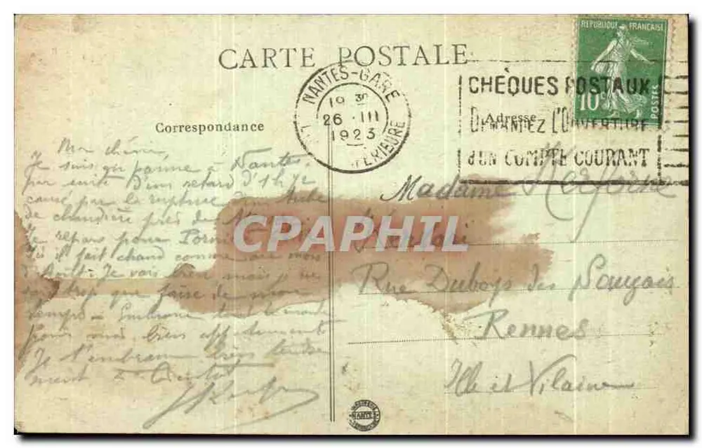 NANTES - Invoer van het Kasteel — Helot, l'Armoricain, n° 46 - Achterkant