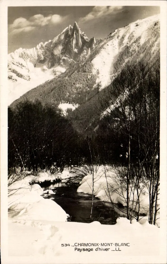 Chamonix-Mont-Blanc — Paesaggio invernale — LL, n° 534 - Recto