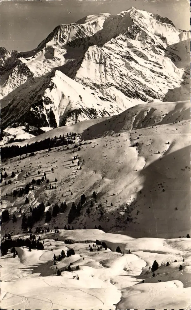 Mont Blanc — von Mont d'Arbois aus gesehen — unbekannter Verlag, Seriennummer nicht sichtbar - Vorderseite